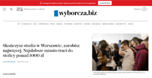 wyborcza.biz zarobki studentów